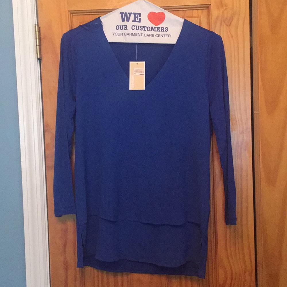 Michael Kota blue blouse